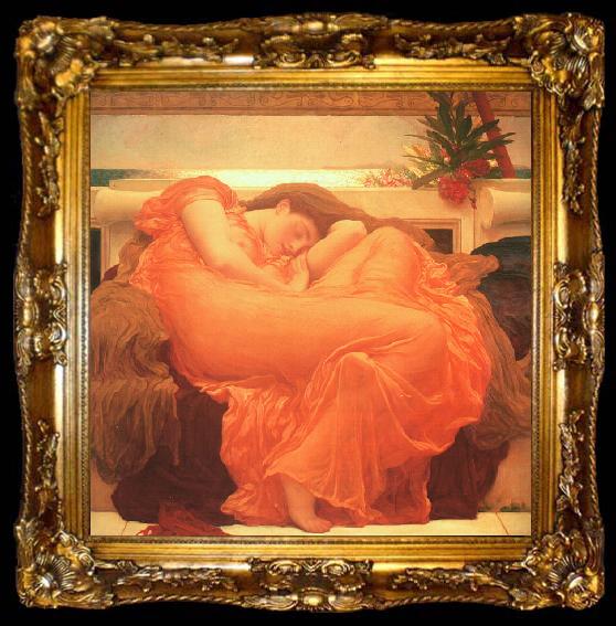 framed  Lord Frederic Leighton Flaming June, ta009-2